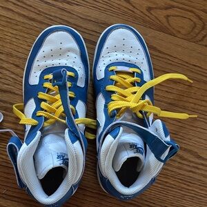 Women’s Nike Air Force 1s Blue and White Sneakers size 9